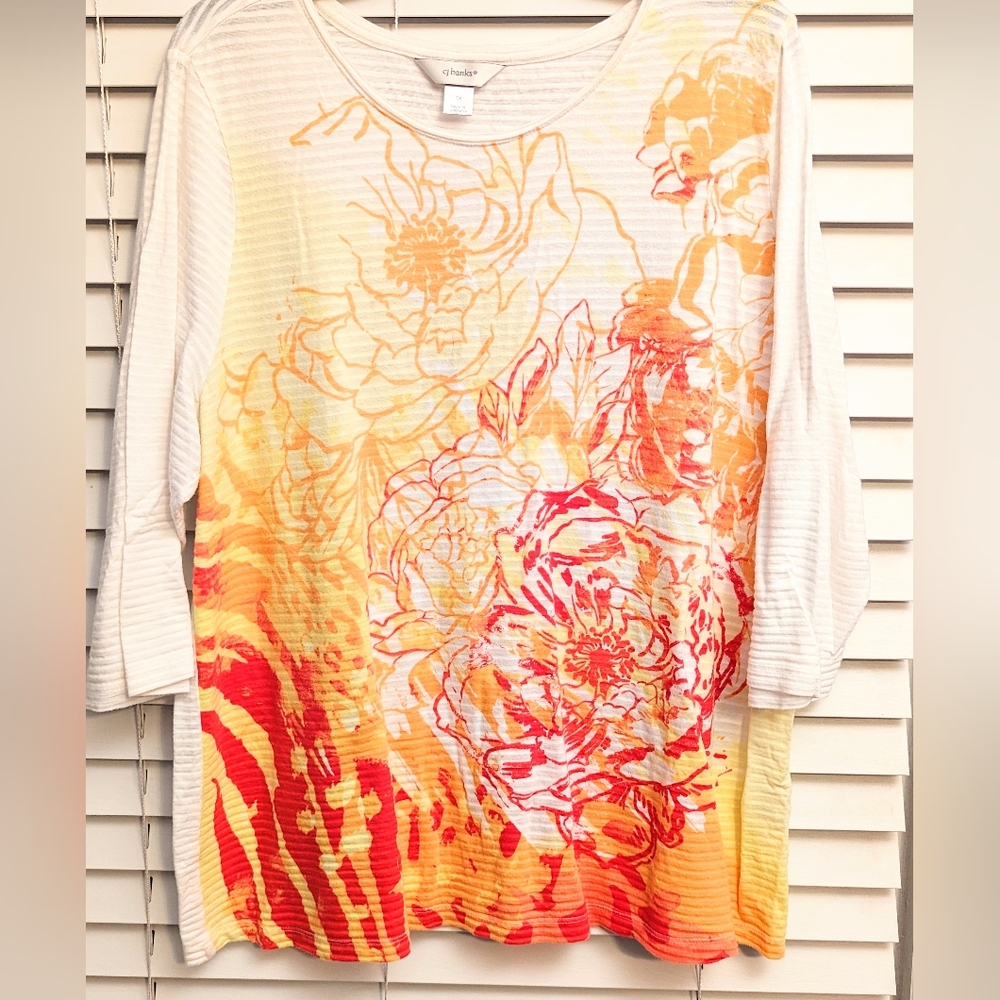 CJ Banks 3/4 Sleeve Top